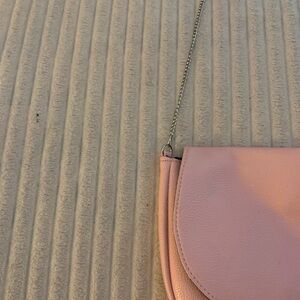 Betsey Johnson Pink Clutch with Chain Strap
